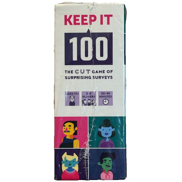 Keep It 100 The Cut Game of Surprising Surveys Party Card Game NEW Sealed - Picture 2 of 4